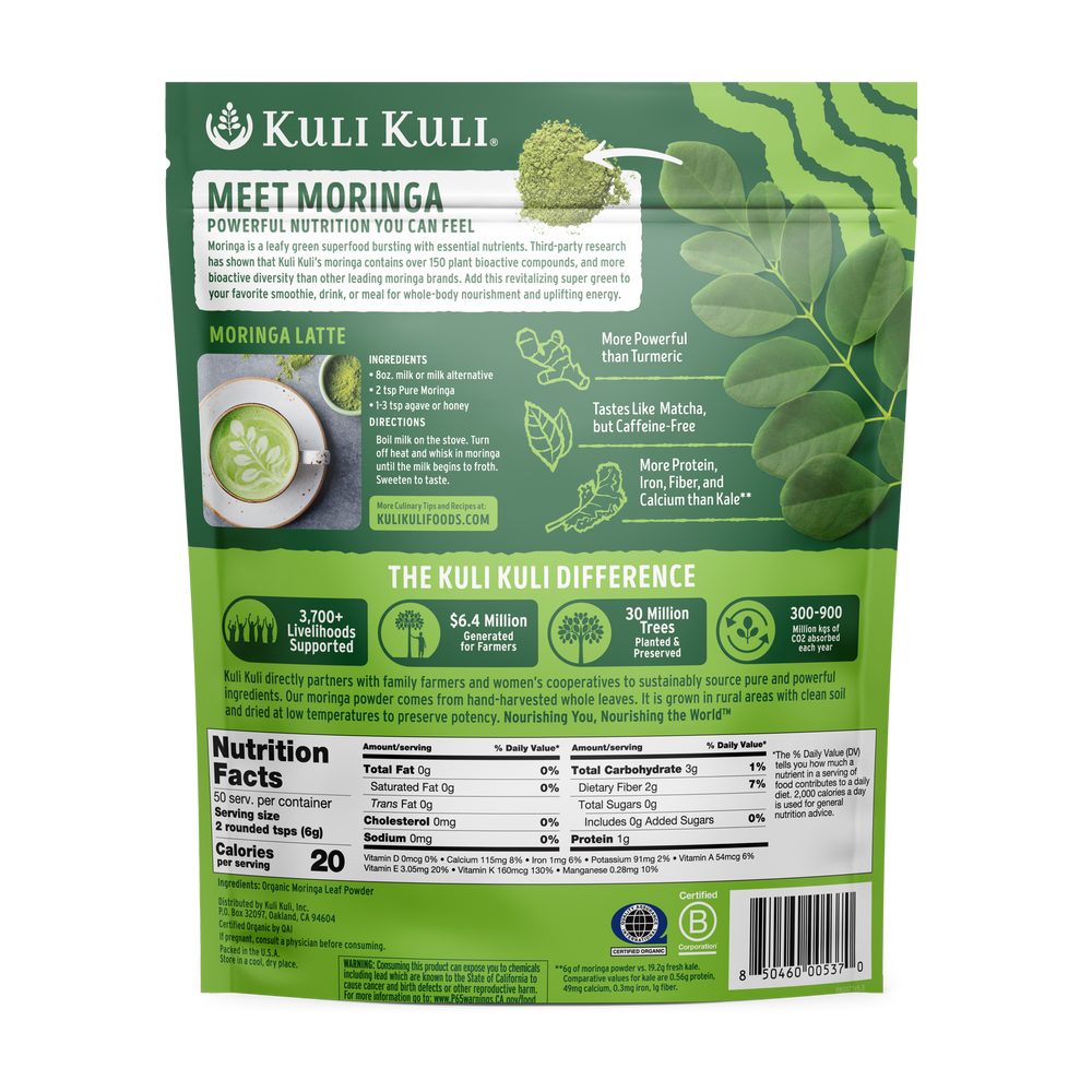Organic Pure Moringa Powder (10.6 oz)