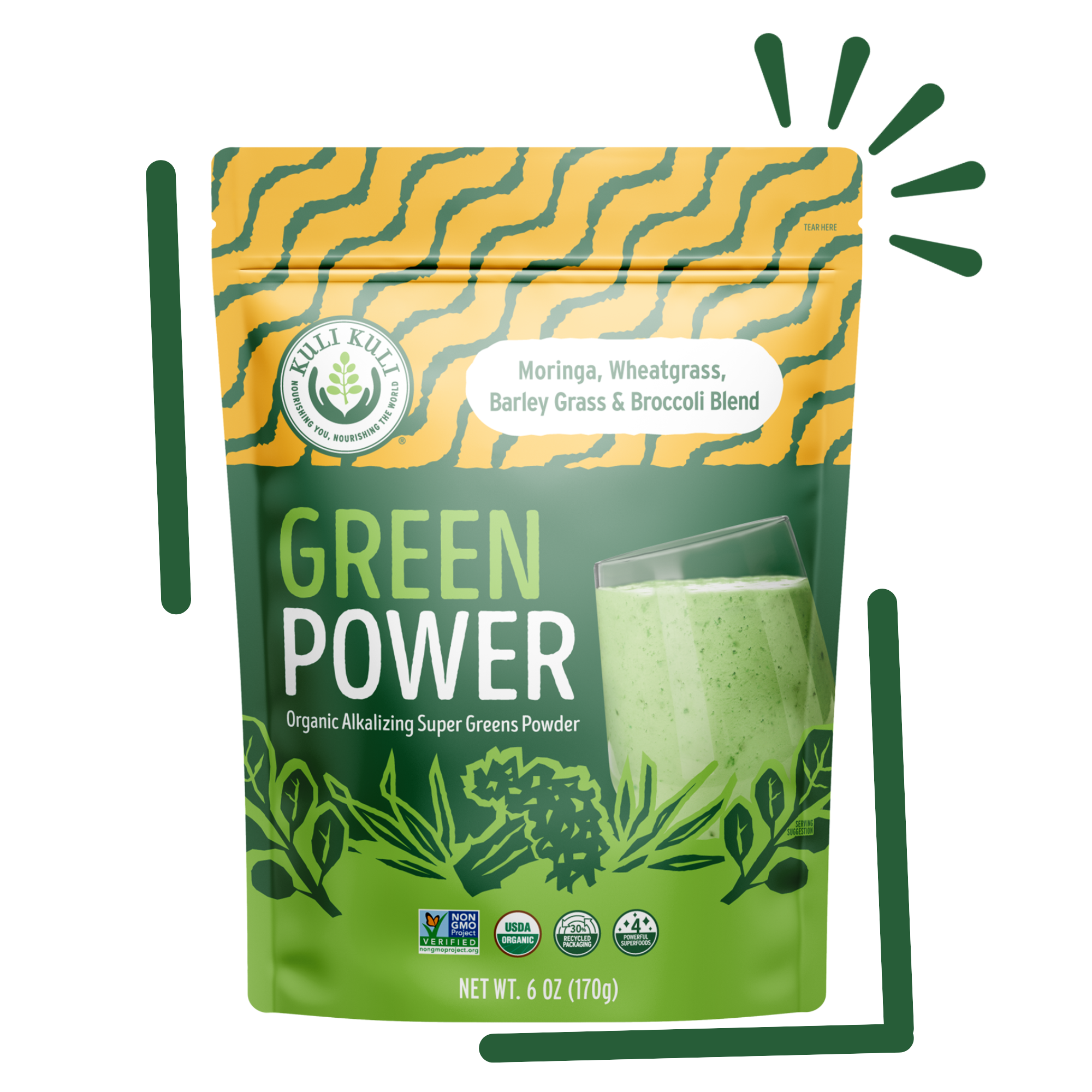 Green Power Superfood Blend Kuli Kuli Foods