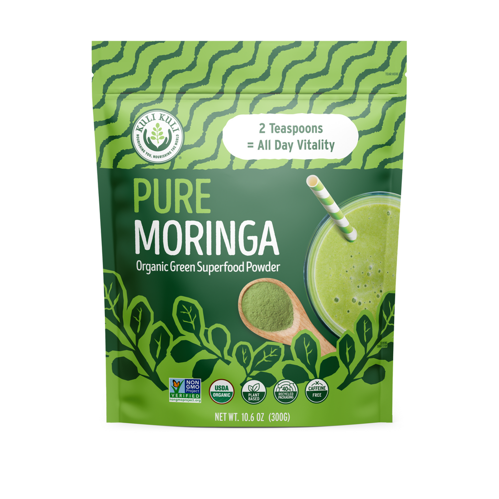 Mornings Powder Organic Pure Moringa Powder - 10.6oz Pack – Kuli Kuli Foods