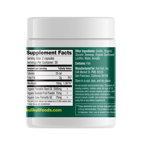 Pumpkin Seed Oil Hair Capsules (60-Count)