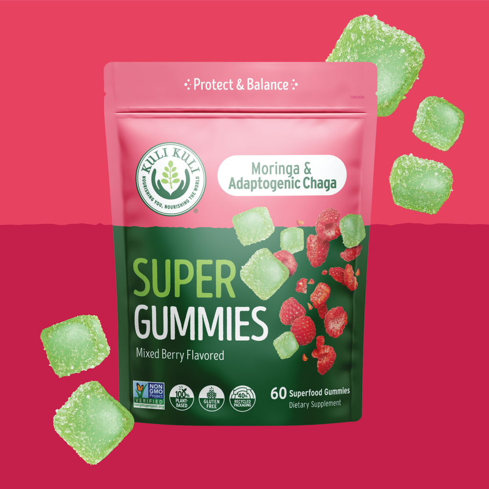 Moringa & Chaga Mushroom SuperGummies - Berry Flavor