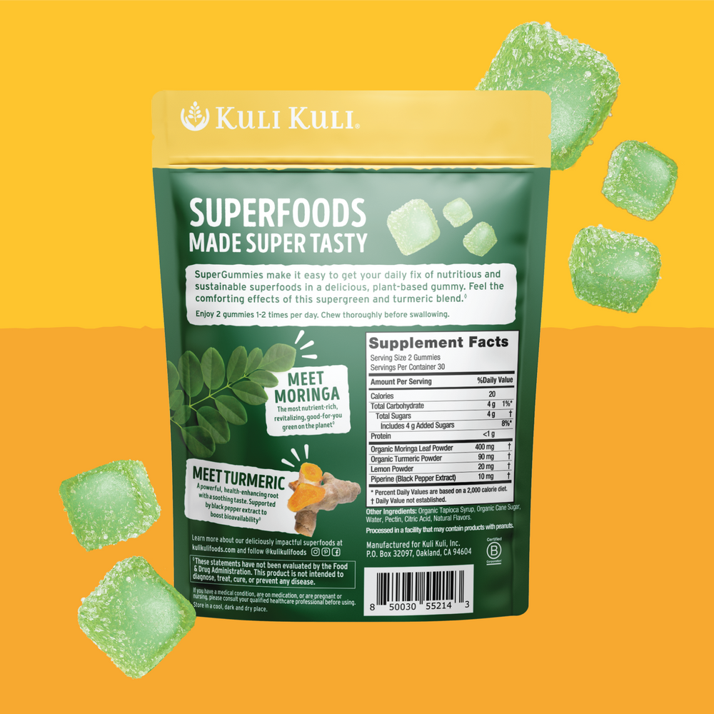 Moringa & Turmeric SuperGummies - Lemon Flavor