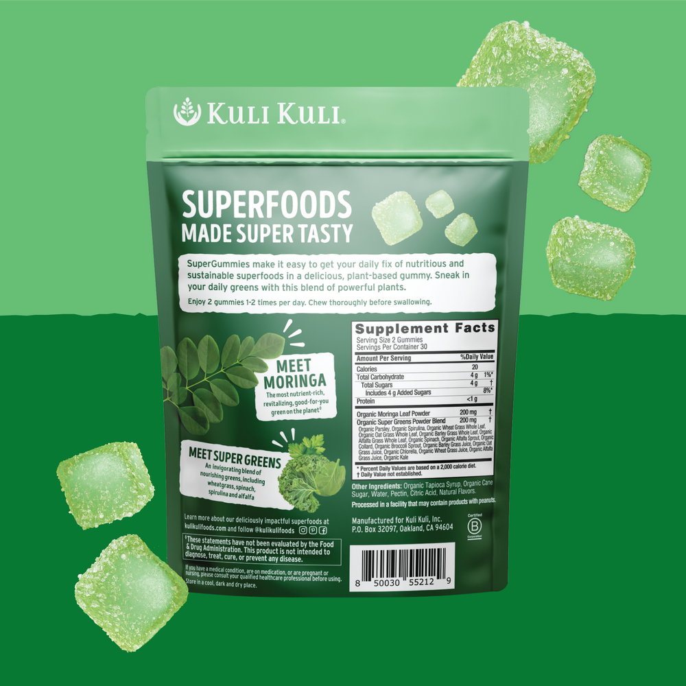 
            
                Load image into Gallery viewer, Moringa &amp;amp; Leafy Green SuperGummies - Green Apple Flavor
            
        